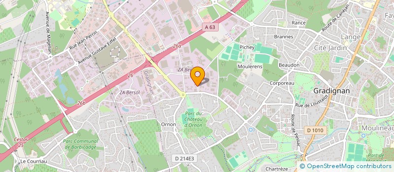 localisation de l'entreprise SCI INORFI à GRADIGNAN