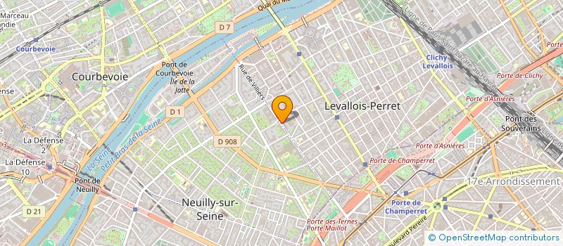 localisation de l'entreprise SCI INV040 GENNEVILLIERS LOUVRESSES à LEVALLOIS-PERRET