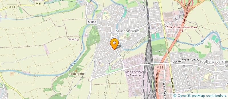 localisation de l'entreprise SCI  INVESCRON  MUNDOLSHEIM