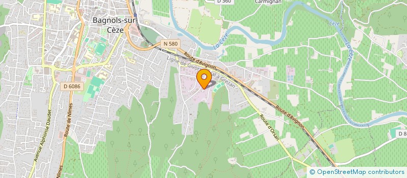 localisation de l'entreprise SCI INVEST  BAGNOLS-SUR-CEZE