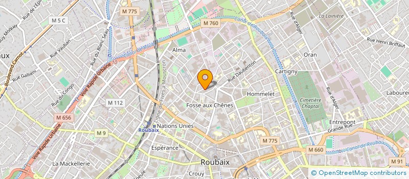 localisation de l'entreprise SCI INVEST  ROUBAIX