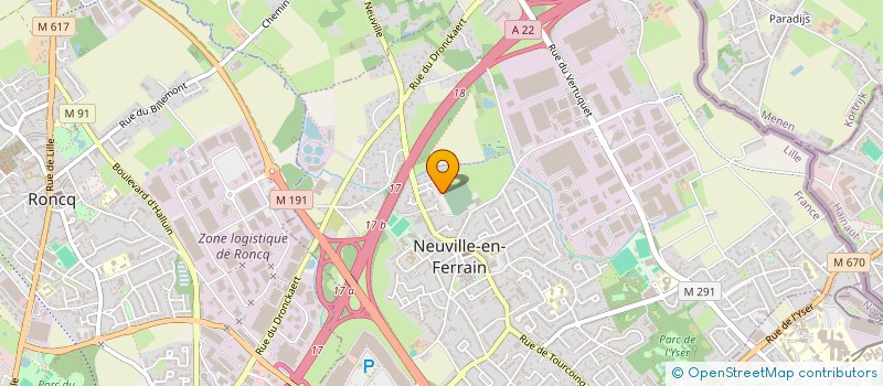 localisation de l'entreprise SCI INVESTIMMO 59 à NEUVILLE-EN-FERRAIN