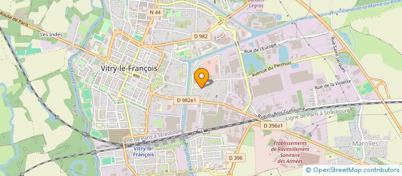 localisation de l'entreprise SCI INVESTIR 1 à VITRY-LE-FRANCOIS