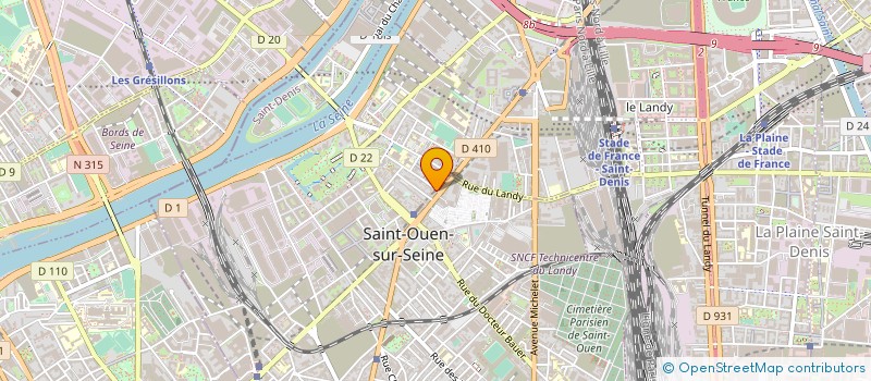 localisation de l'entreprise SCI INVESTISS GESTION SCIGEST  SAINT-OUEN-SUR-SEINE