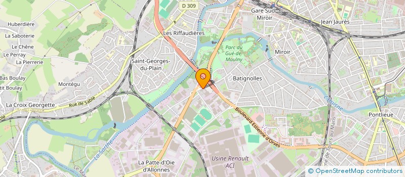 localisation de l'entreprise SCI INVESTISSEMENT DU MIROIR à LE MANS