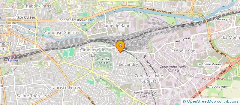 localisation de l'entreprise SCI INVESTISSEMENTS CHRISTOPHE ET SEBASTIEN.  RENNES