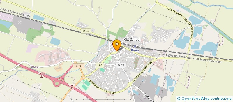 localisation de l'entreprise SCI INVESTRADE  BRAM