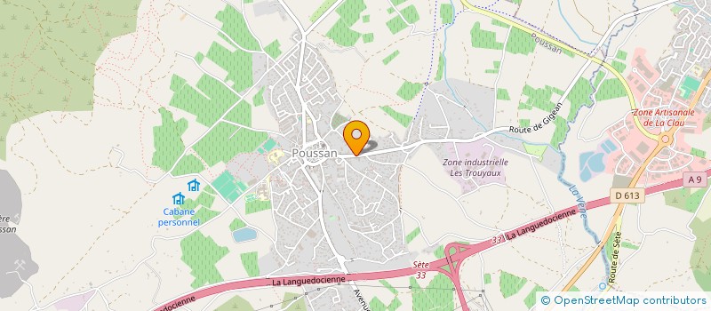 localisation de l'entreprise SCI IPHI  POUSSAN