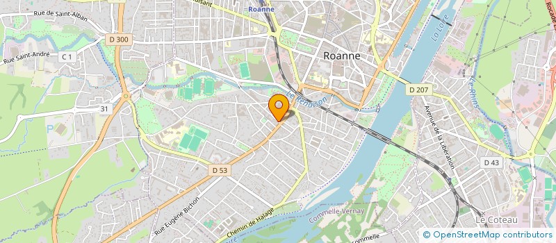 localisation de l'entreprise SCI IPP  ROANNE