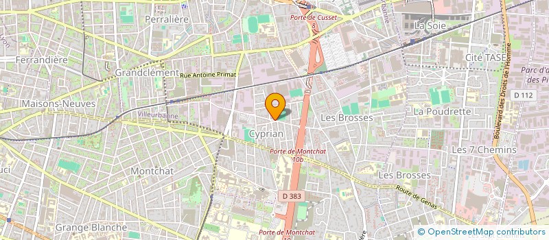 localisation de l'entreprise SCI IRA  VILLEURBANNE