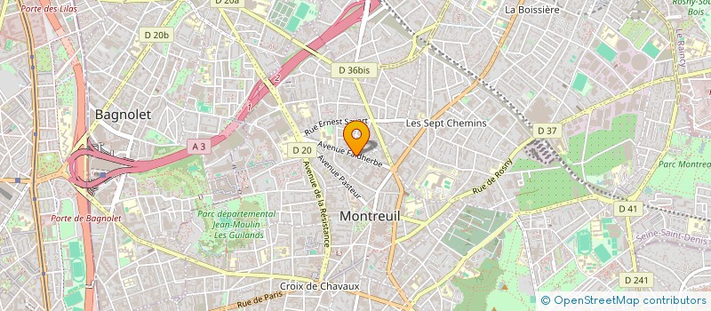 localisation de l'entreprise SCI IRENA à MONTREUIL
