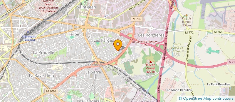 localisation de l'entreprise SCI IRFAN  CLERMONT-FERRAND