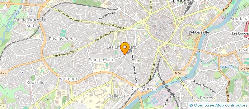 localisation de l'entreprise SCI IRINA à LIMOGES
