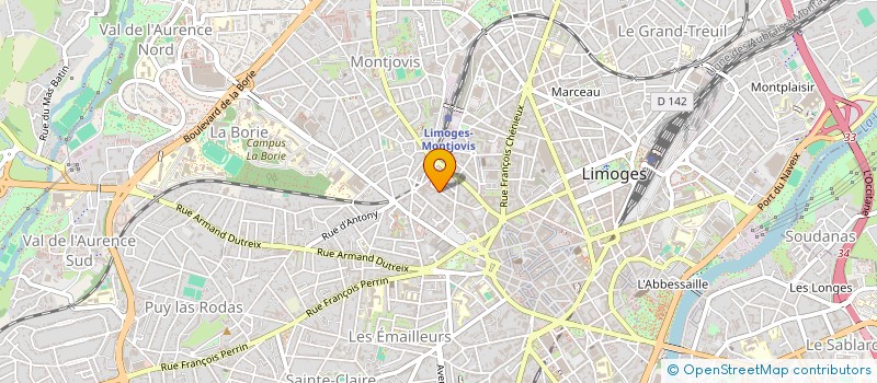 localisation de l'entreprise SCI IRIS  LIMOGES
