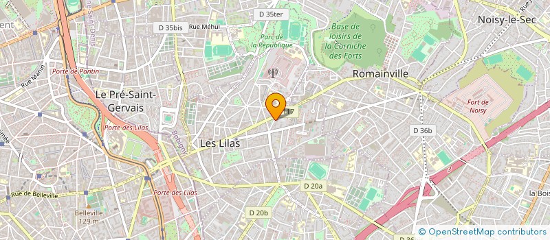 localisation de l'entreprise SCI IRIS  LES LILAS