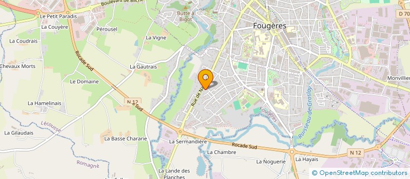 localisation de l'entreprise SCI IRIS  FOUGERES