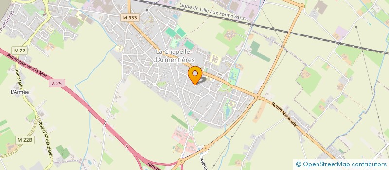 localisation de l'entreprise SCI IRRA  LA CHAPELLE-D'ARMENTIERES