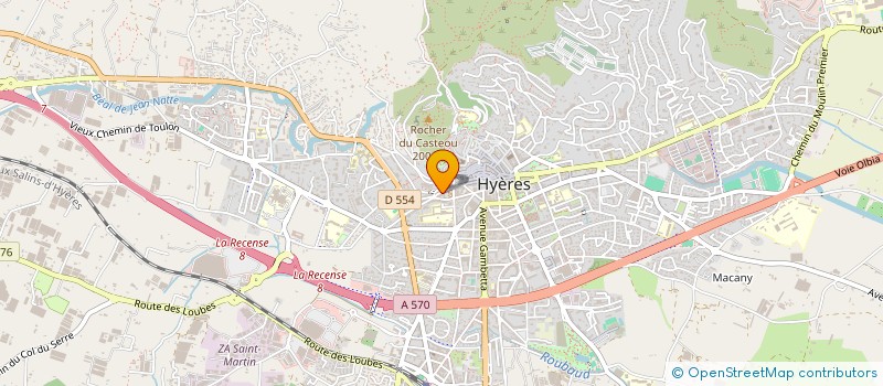 localisation de l'entreprise SCI ISA à HYERES