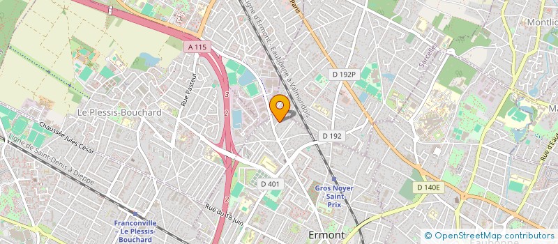 localisation de l'entreprise SCI ISA 95 à ERMONT