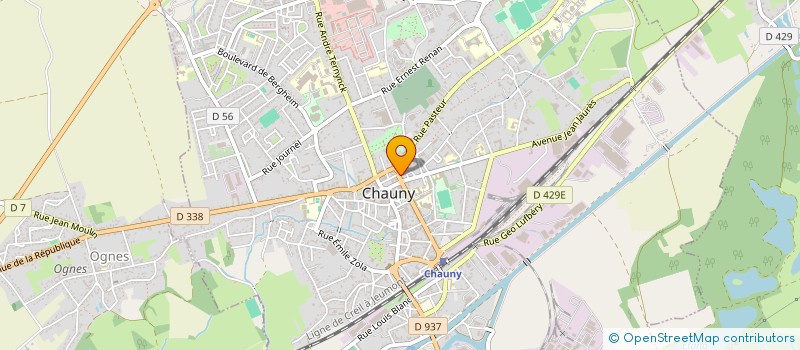 localisation de l'entreprise SCI ISA DOM à CHAUNY