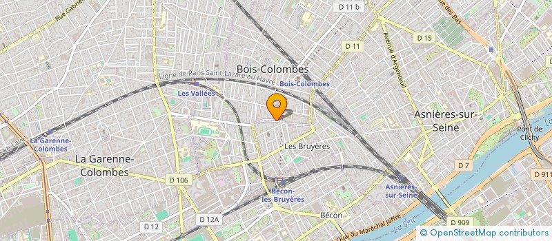 localisation de l'entreprise SCI ISACHEM à BOIS-COLOMBES