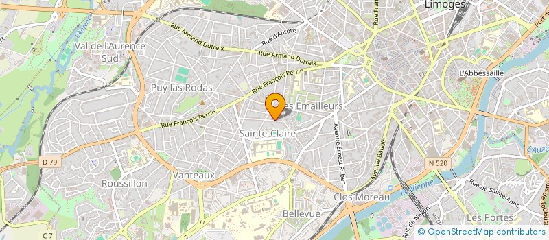 localisation de l'entreprise SCI ISADIER à LIMOGES