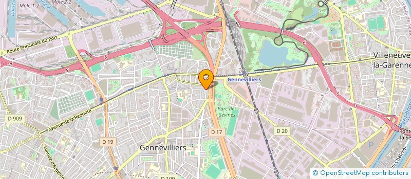 localisation de l'entreprise SCI ISAGWE à GENNEVILLIERS