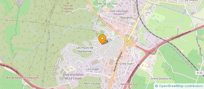 localisation de l'entreprise SCI ISATIS  NARBONNE