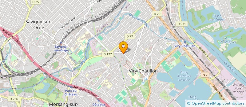 localisation de l'entreprise SCI ISC à VIRY-CHATILLON