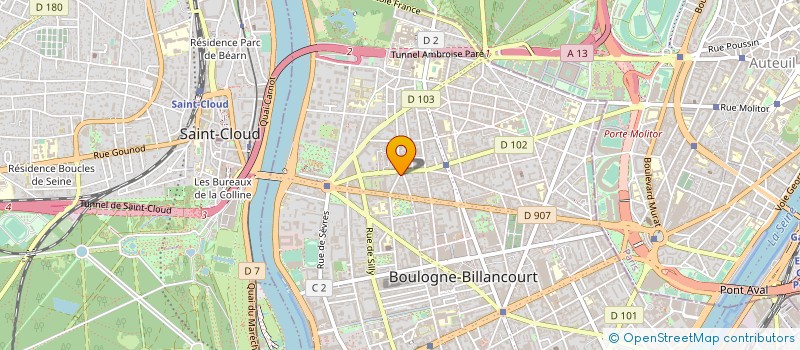 localisation de l'entreprise SCI ISF  BOULOGNE-BILLANCOURT