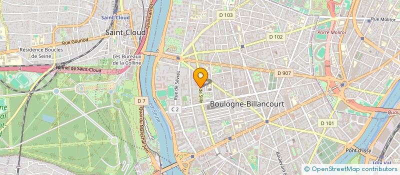 localisation de l'entreprise SCI ISIDOR à BOULOGNE-BILLANCOURT
