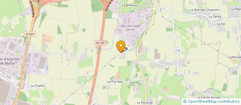 localisation de l'entreprise SCI ISIS  NOYAL-CHATILLON-SUR-SEICHE