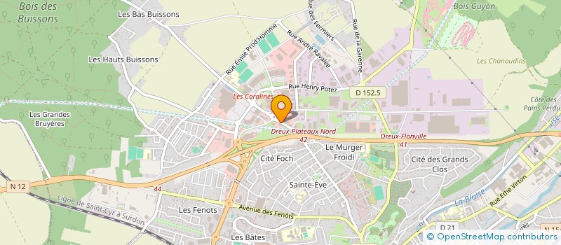 localisation de l'entreprise SCI ISIS DREUX à DREUX