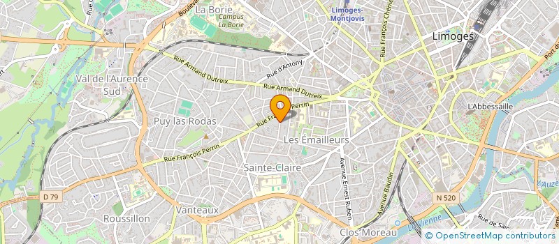 localisation de l'entreprise SCI ISMAEL à LIMOGES