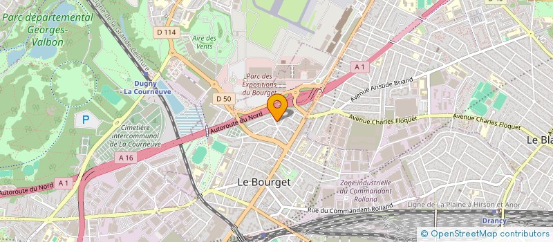 localisation de l'entreprise SCI ISRA à LE BOURGET