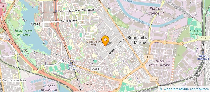 localisation de l'entreprise SCI ISYM à BONNEUIL-SUR-MARNE