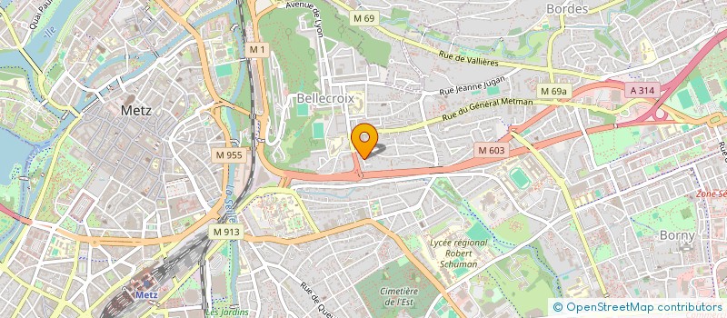 localisation de l'entreprise SCI ITOF  METZ