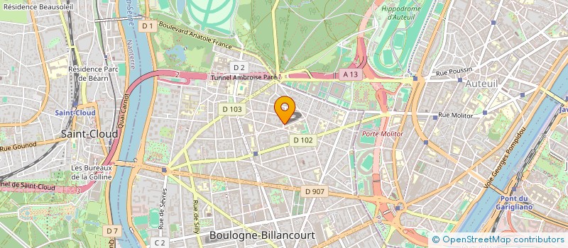 localisation de l'entreprise SCI IXEVA à BOULOGNE-BILLANCOURT