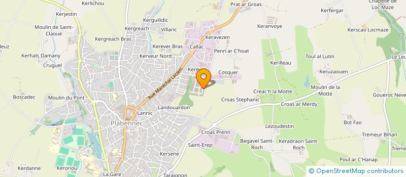 localisation de l'entreprise SCI IZELLA  PLABENNEC