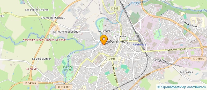 localisation de l'entreprise SCI J.A.C  PARTHENAY