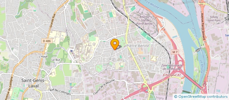 localisation de l'entreprise SCI J.A.D.  OULLINS-PIERRE-BENITE