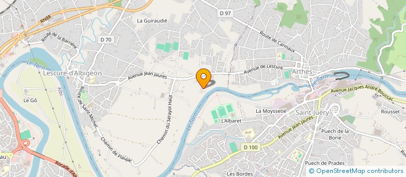 localisation de l'entreprise SCI J.A.I.E SABRIE  LESCURE-D'ALBIGEOIS