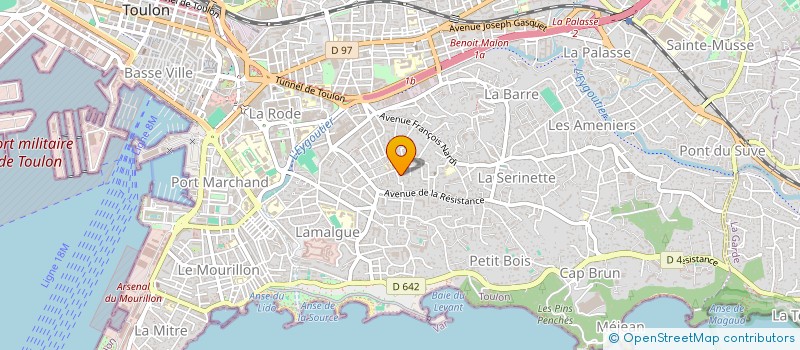 localisation de l'entreprise SCI J.A.M  TOULON