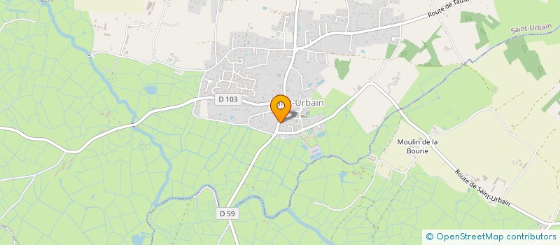 localisation de l'entreprise SCI J.A.U.  SAINT-URBAIN