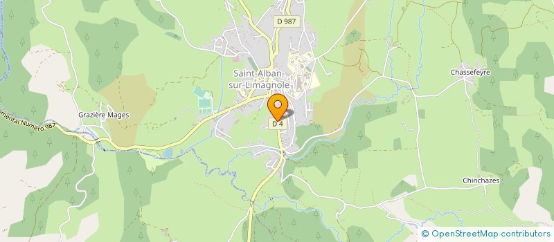 localisation de l'entreprise SCI J.B.  SAINT-ALBAN-SUR-LIMAGNOLE