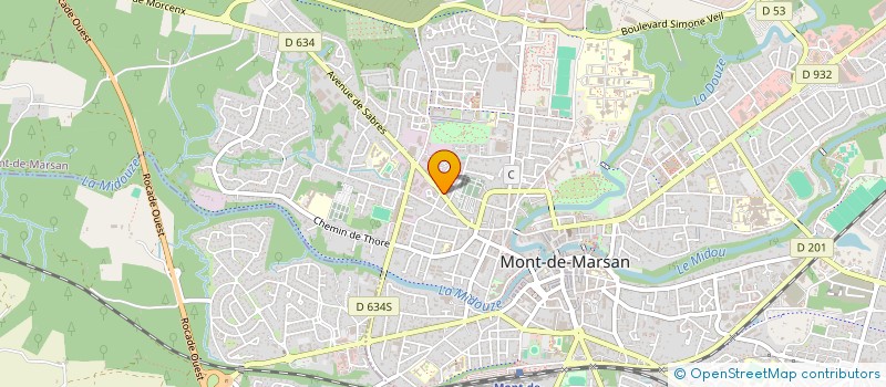 localisation de l'entreprise SCI J.B.  MONT-DE-MARSAN