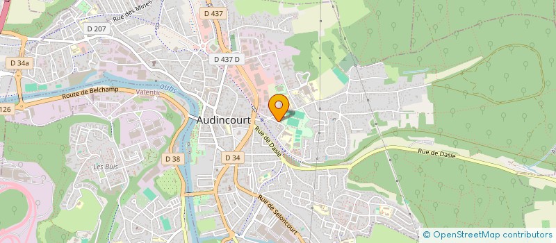 localisation de l'entreprise SCI J.B.E.  AUDINCOURT