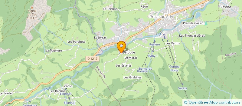 localisation de l'entreprise SCI J. B. F.  PRAZ-SUR-ARLY