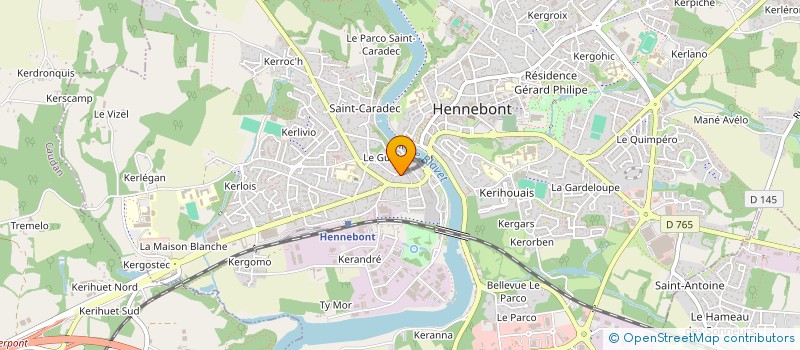 localisation de l'entreprise SCI J B J  HENNEBONT