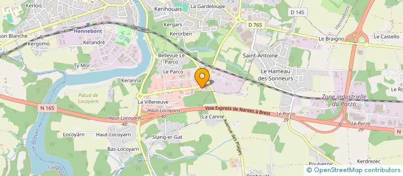 localisation de l'entreprise SCI J.B.L.C  HENNEBONT